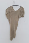 Marc le bihan shoulder lace -off asymmetric short sleeve top 2860 Tilleul